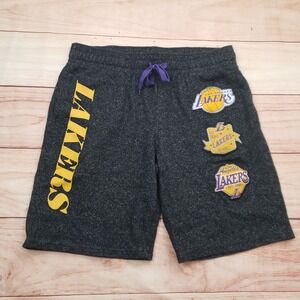 NBA Los Angeles Lakers Shorts‎ Mens Large Charcoal Gray Sweat Basketball Adult L